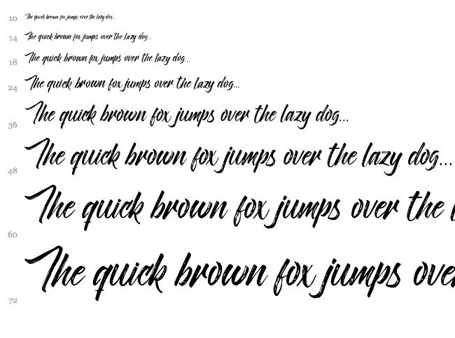 Novitha Script font waterfall